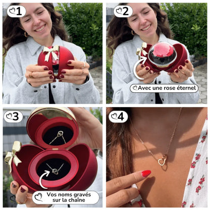 Globe éternel & Collier personnalisé