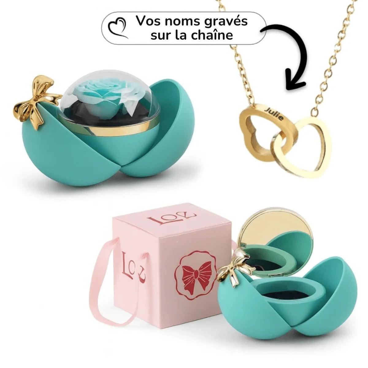 Globe éternel & Collier personnalisé