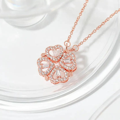 Collier trèfle coeurs