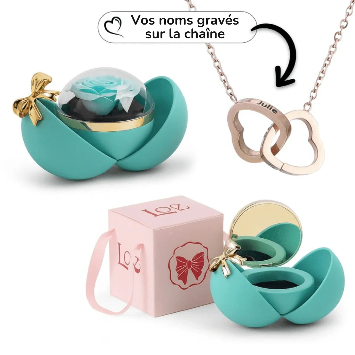 Globe éternel & Collier personnalisé