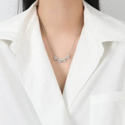 Collier trèfle coeurs