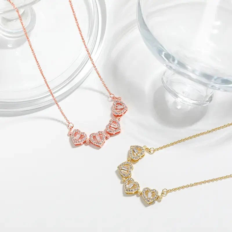 Collier trèfle coeurs